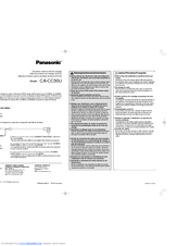 Panasonic CA-CC30U User Manual