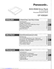 Panasonic CF-VDD281 Operating Instructions Manual