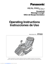 Panasonic RealPro Elite EP3222 Operating Instructions Manual