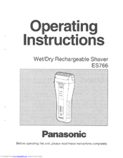 Panasonic ES-766 Operating Instructions Manual