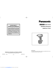 Panasonic EY7201 - 12V IMPACT Operating Instructions Manual