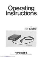 Panasonic GPMS112 - IND CCD CAMERA Operating Instructions Manual