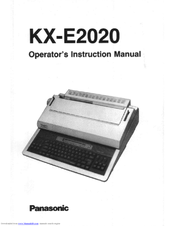Panasonic KX-E2020 Operator's Instruction Manual