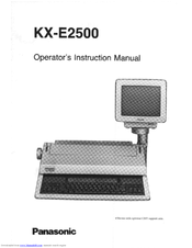Panasonic KX-E2500 Operator's Instruction Manual