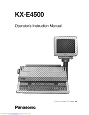 Panasonic KX-E4500 Operator's Instruction Manual