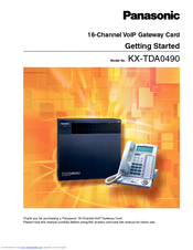 Panasonic KXTDA0490 - 16 CHNL VOIP GATEWAY CARD Getting Started