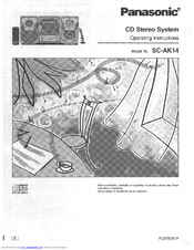 Panasonic SAAK14 - MINI HES W/CD-PLAYER Operating Instructions Manual