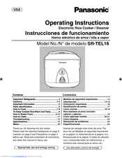 Panasonic SR-TEL18 Operating Instructions Manual