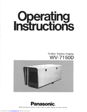 Panasonic WV-7150D Operating Instructions Manual