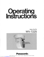 Panasonic WV7225 - PANA TILT Operating Instructions Manual