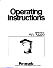 Panasonic WV7230 - CCTV ACCESSORIES Operating Instructions Manual