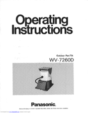 Panasonic WV-7260 Operating Instructions Manual