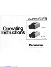 Panasonic WVBP100 - CCTV CAMERA Operating Instructions Manual