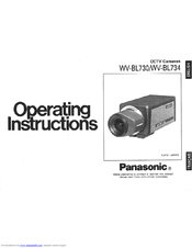 Panasonic WVBL730 - CCTV CAMERA Operating Instructions Manual
