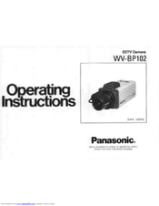 Panasonic WV-BP102 Operating Instructions Manual