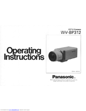 Panasonic WVBP312 - B/W CCTV Operating Instructions Manual