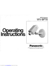Panasonic WVBP70 - CCTV CAMERA Operating Instructions Manual