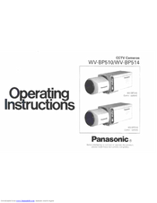 Panasonic WVBP514 - CCTV CAMERA Operating Instructions Manual