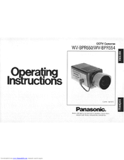 Panasonic WVBPR554 - CCTV Operating Instructions Manual