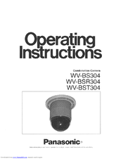 Panasonic WV-BSR304 Operating Instructions Manual