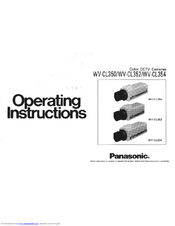 Panasonic WVCL350 - COLOR CAMERA Operating Instructions Manual