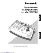 Panasonic WVCU550CJ - SYSTEM CONTROLLER Operating Instructions Manual