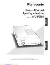 Panasonic WVPS15 - CAMERA DRIVE UNIT Operating Instructions Manual