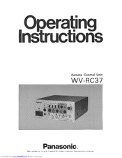 Panasonic WVRC37 - CAMERA ACC Operating Instructions Manual