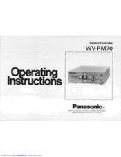 Panasonic WVRM70 - ACCESSORY Operating Instructions Manual