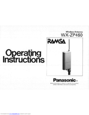 Panasonic Ramsa WX-ZP460 Operating Instructions Manual