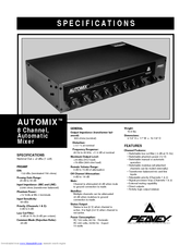 Peavey Automix Specifications