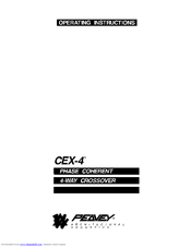 Peavey CEX 4 Operating Instructions Manual
