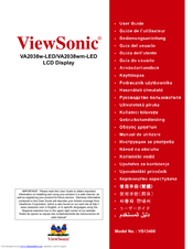 Viewsonic VA2038w-LED VS13400 User Manual