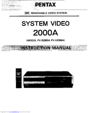 Pentax 2000A Instruction Manual