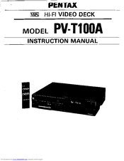 Pentax PV-T100A Instruction Manual