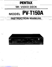 Pentax PV-T150A Instruction Manual