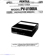 Pentax PV-U1000A Instruction Manual