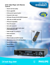 Philips DVD940AT99 Specifications