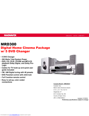 Magnavox MRD300/98 Specifications