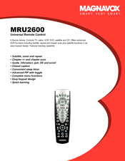 Magnavox MRU2600 Specifications