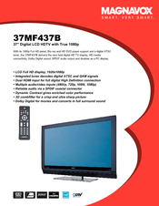 Magnavox 37MF437B - LCD TV - 1080p Specifications