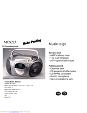 Magnavox MCS225 Specifications