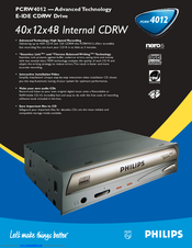 Philips PCRW4012 Specifications