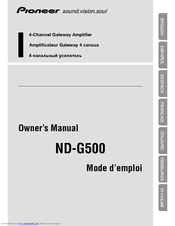 Pioneer ND-G500 - Amplifier Owner's Manual