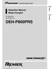 Pioneer Super Tuner IIID+ DEH-P800PRS Operation Manual