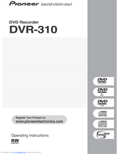 Pioneer DVR-310-S Operating Instructions Manual