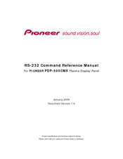 Pioneer PDP505CMX - HD Plasma Display Command Reference Manual