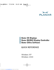 Planar Dome CX Quick Reference Manual