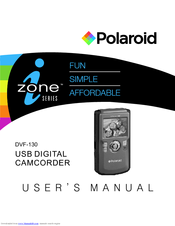 Polaroid DVF 130 - USB Camcorder With LCD Display YouTube Camera Ready User Manual