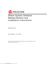 Polycom iPower 900 Installation Instructions Manual